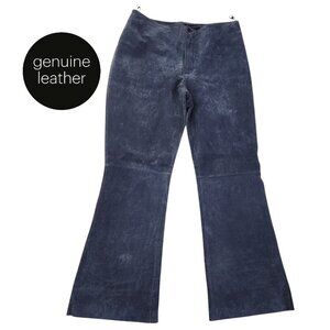 CARLIE'S COURT suede pants high waisted fully lined indigo vintage size 12
